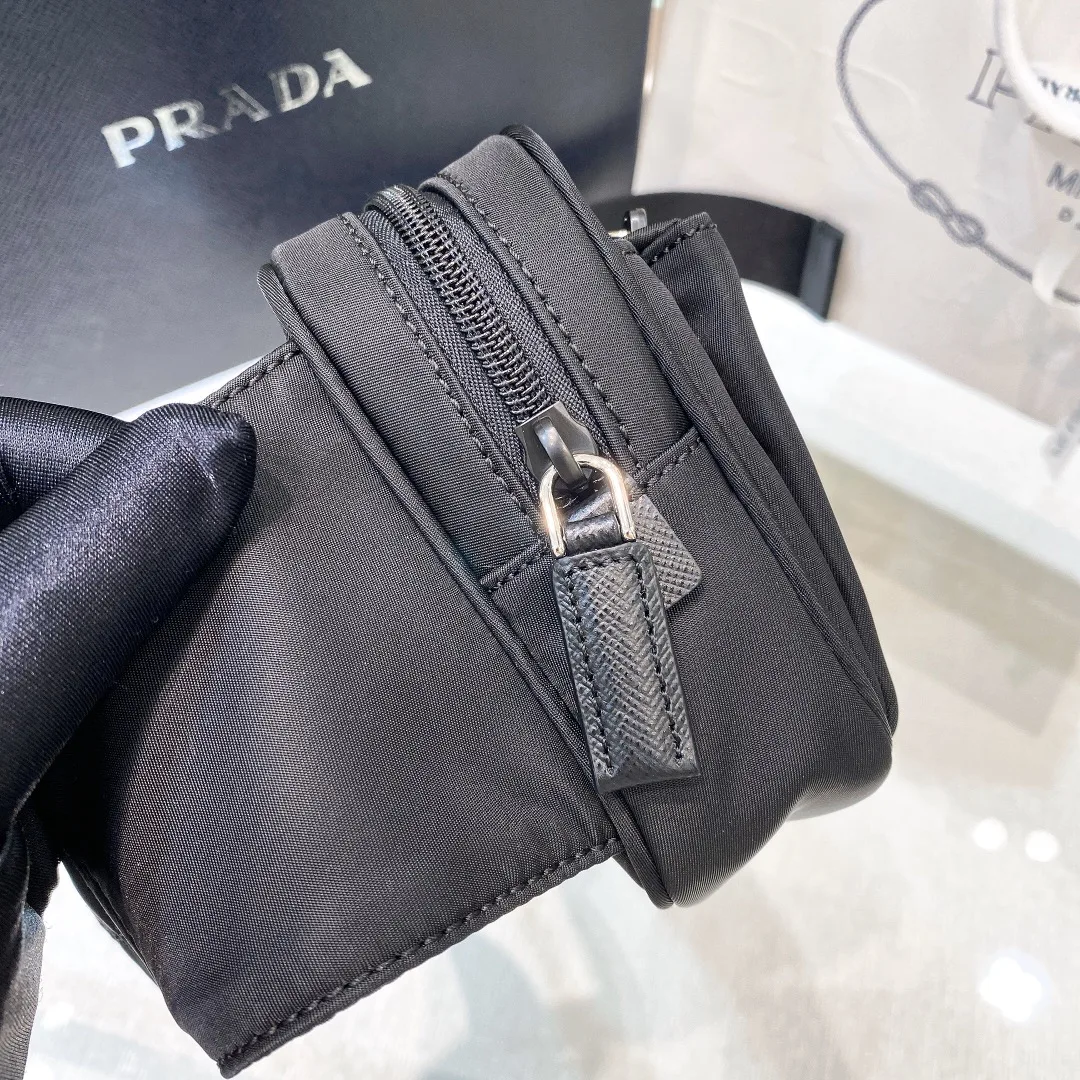 Prada Re-Nylon And Saffiano Belt Bag Black / 2VL977_2DMG_F0002_V_WOO - Image 9