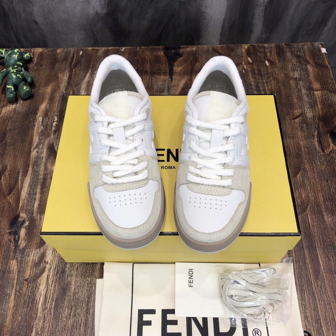Fendi Match Low Tops Sneakers White 7E1493AHH2F1FHS - Image 4