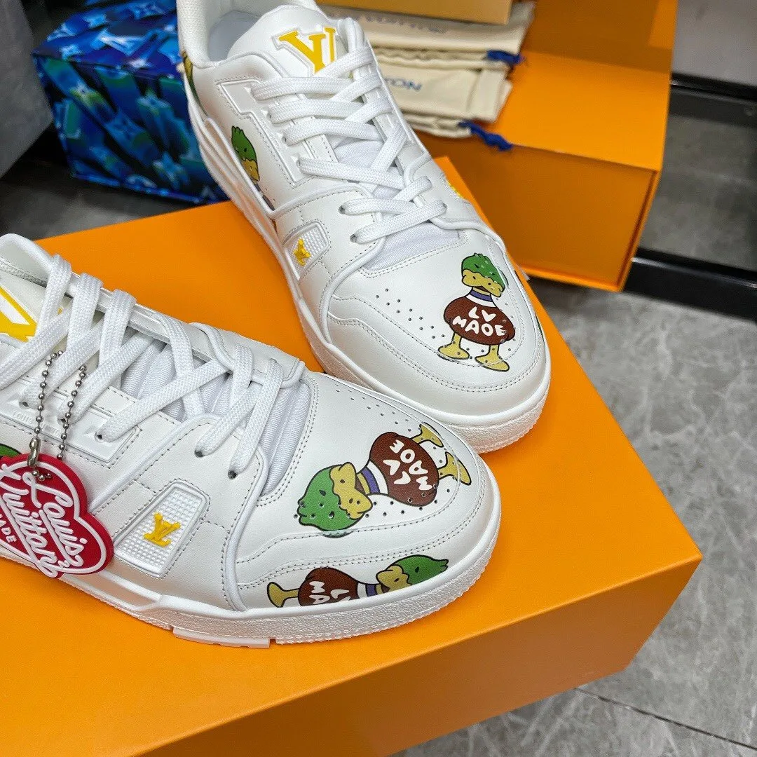 Louis Vuitton Trainer Sneaker White Nigo/Virgil Abloh LV 1A9JC5 - Image 5
