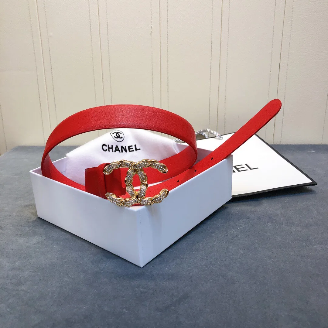 Alternative view of Chanel Belt With Double C Buckle Red Women