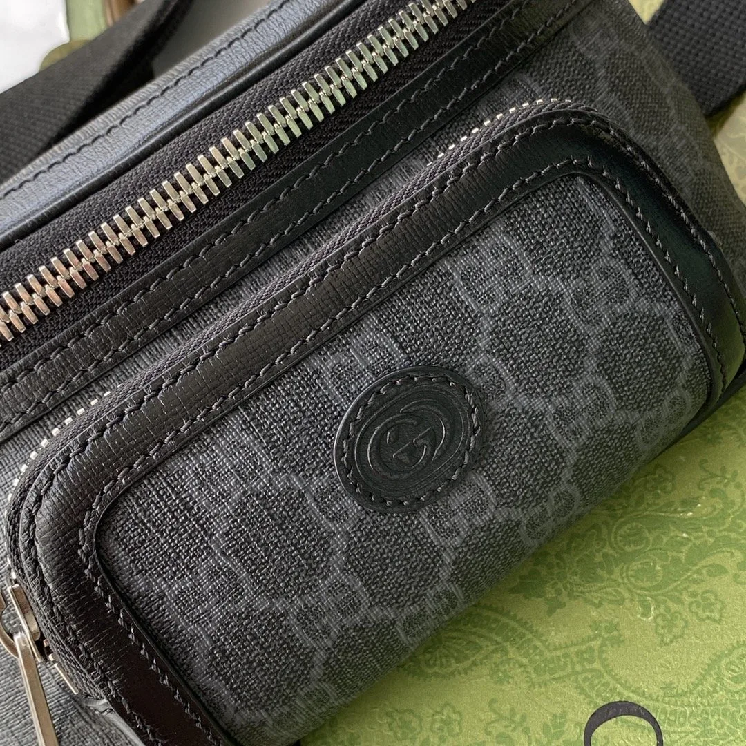 Gucci Belt Bag With Interlocking G Black GG Supreme Canvas / - Image 8