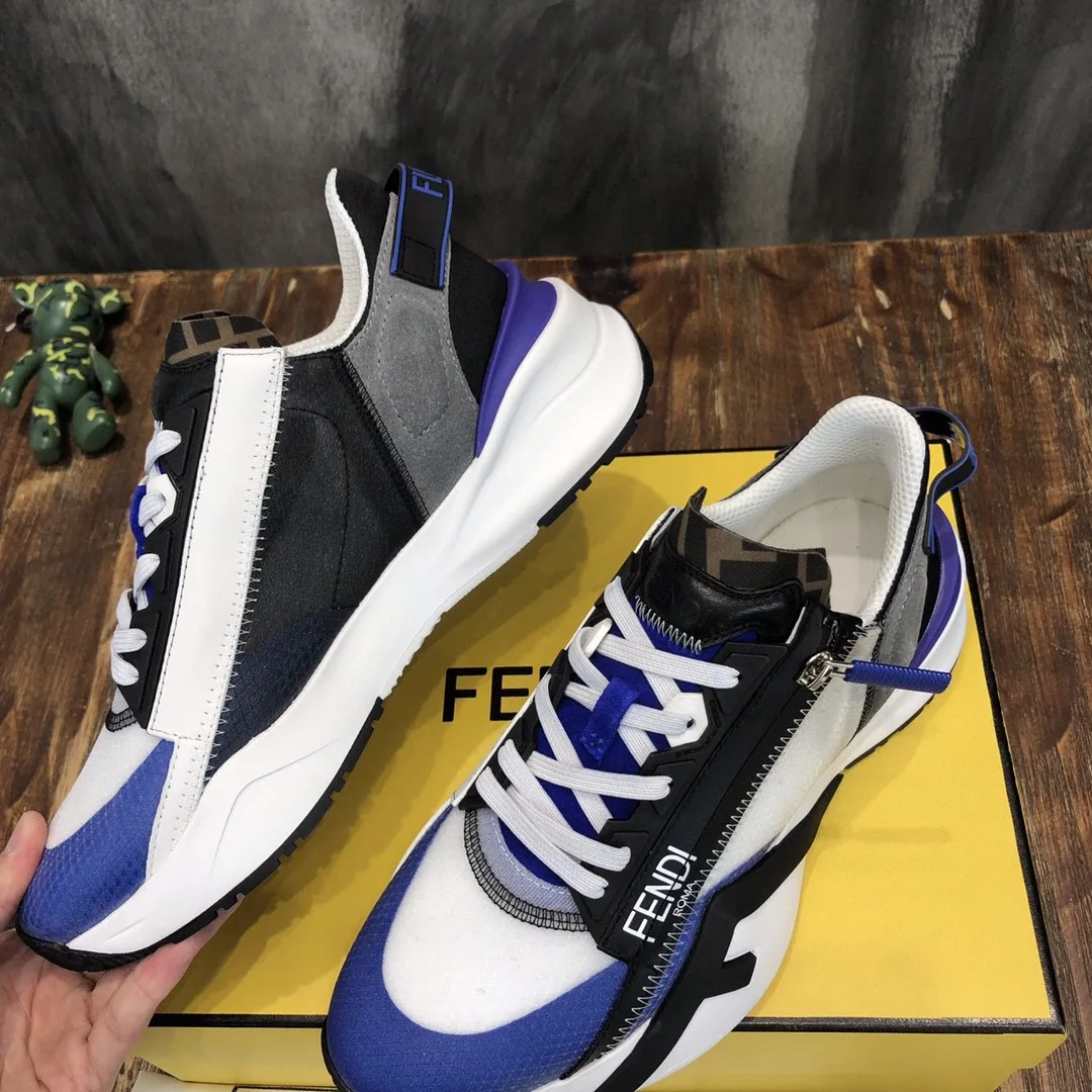 Fendi Flow Sneakers Blue 7E1453 - Image 5