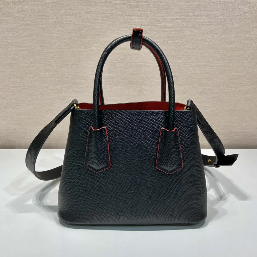 Prada Double Saffiano Mini Bag Black - Image 5