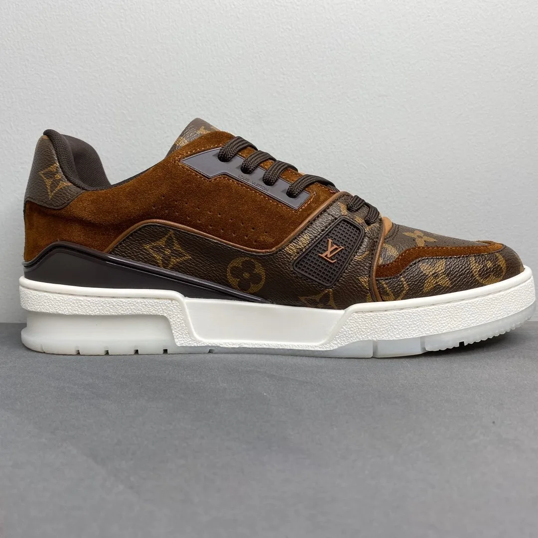 Louis Vuitton Trainer Sneaker Monogram Canvas Brown Virgil Abloh - Image 7