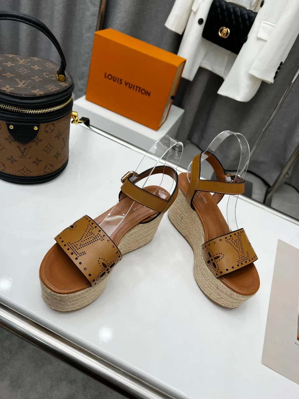 Louis Vuitton Starboard Wedge Sandal Brown LV 1A9PLN - Image 3