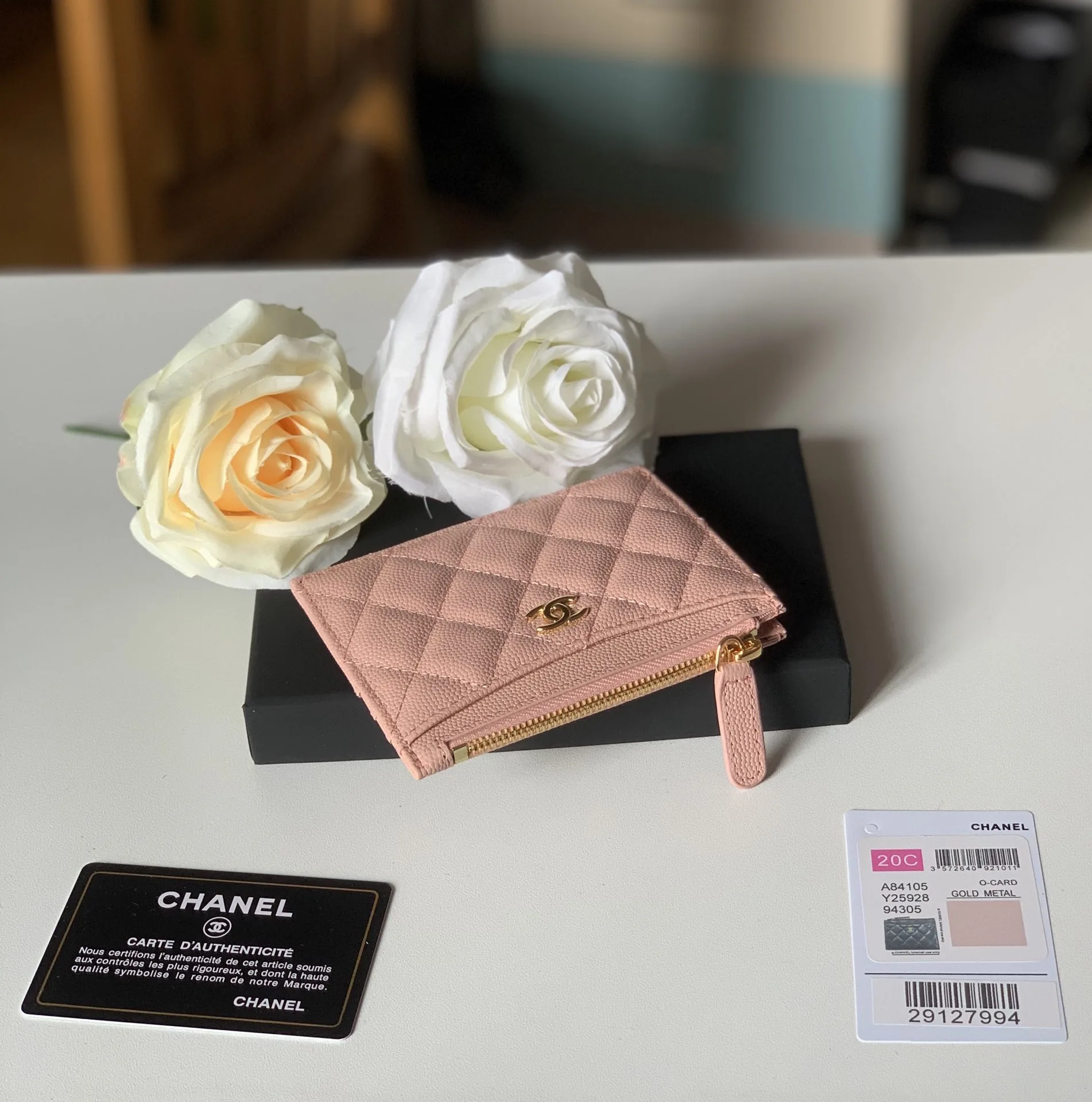 Chanel Flat Card Holder Pink Bag / - Image 4
