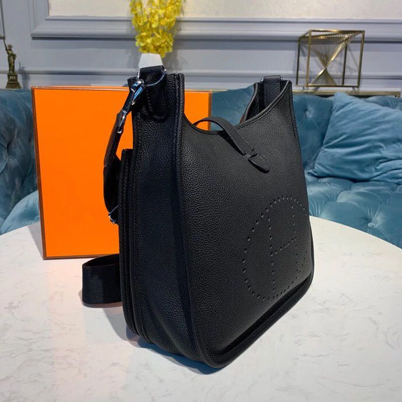 Alternative view of Hermes Evelyne III 29 Bag Black With Silver-Toned Hardware