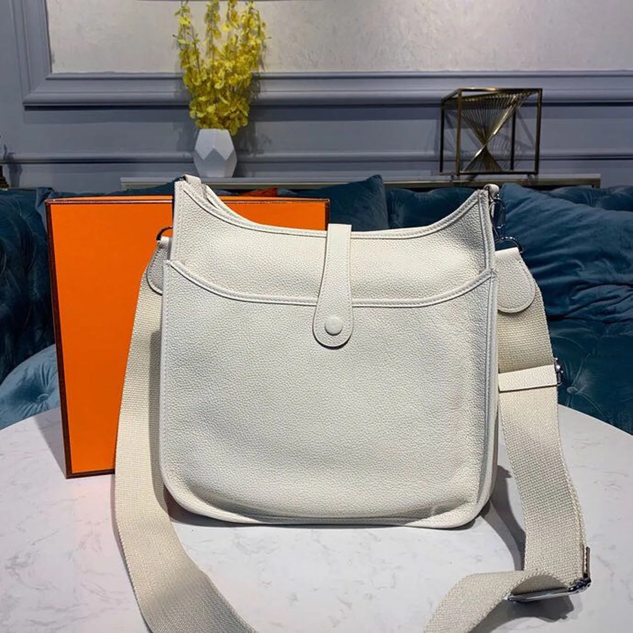 Hermes Evelyne III GM Bag White / - Image 3