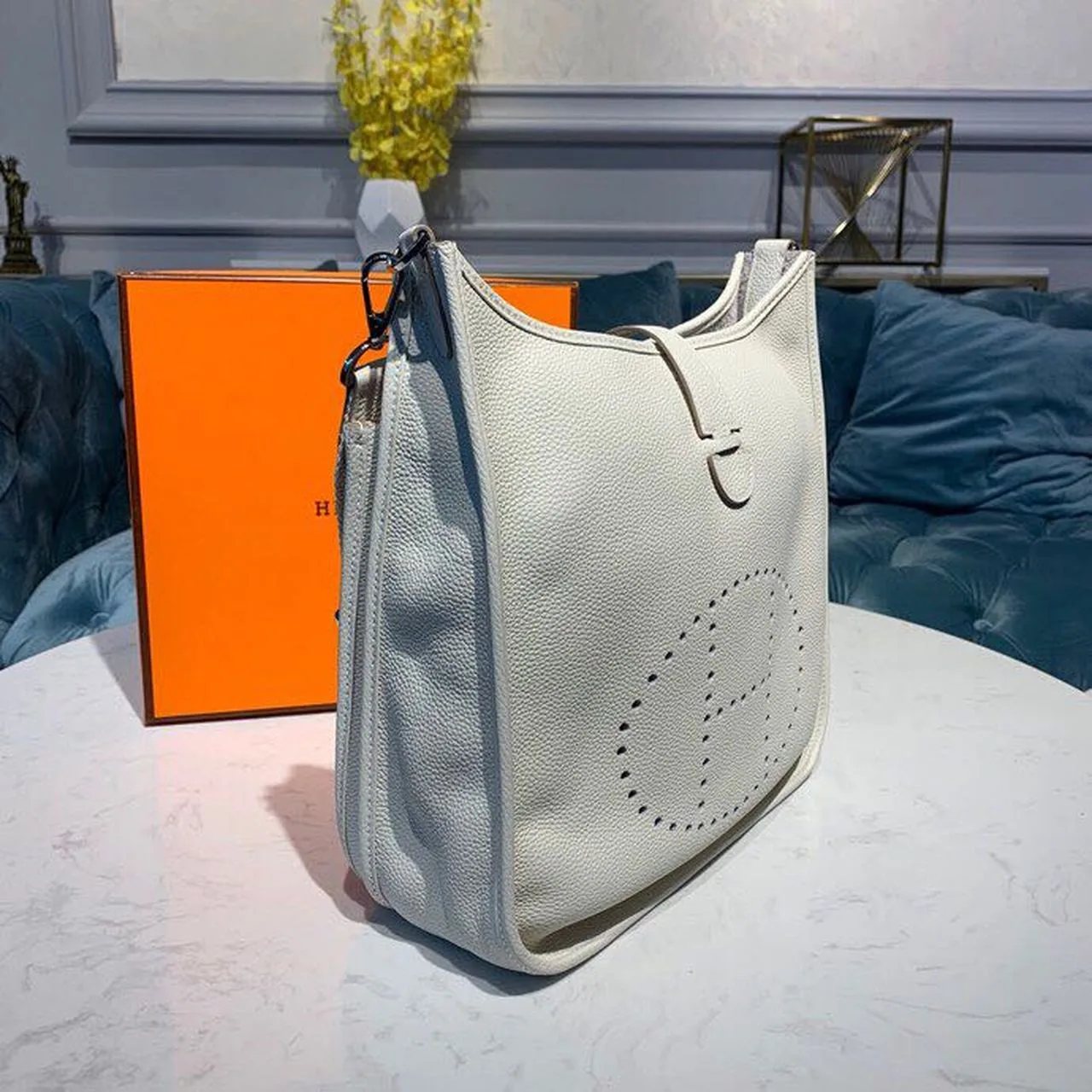 Hermes Evelyne III GM Bag White / - Image 5