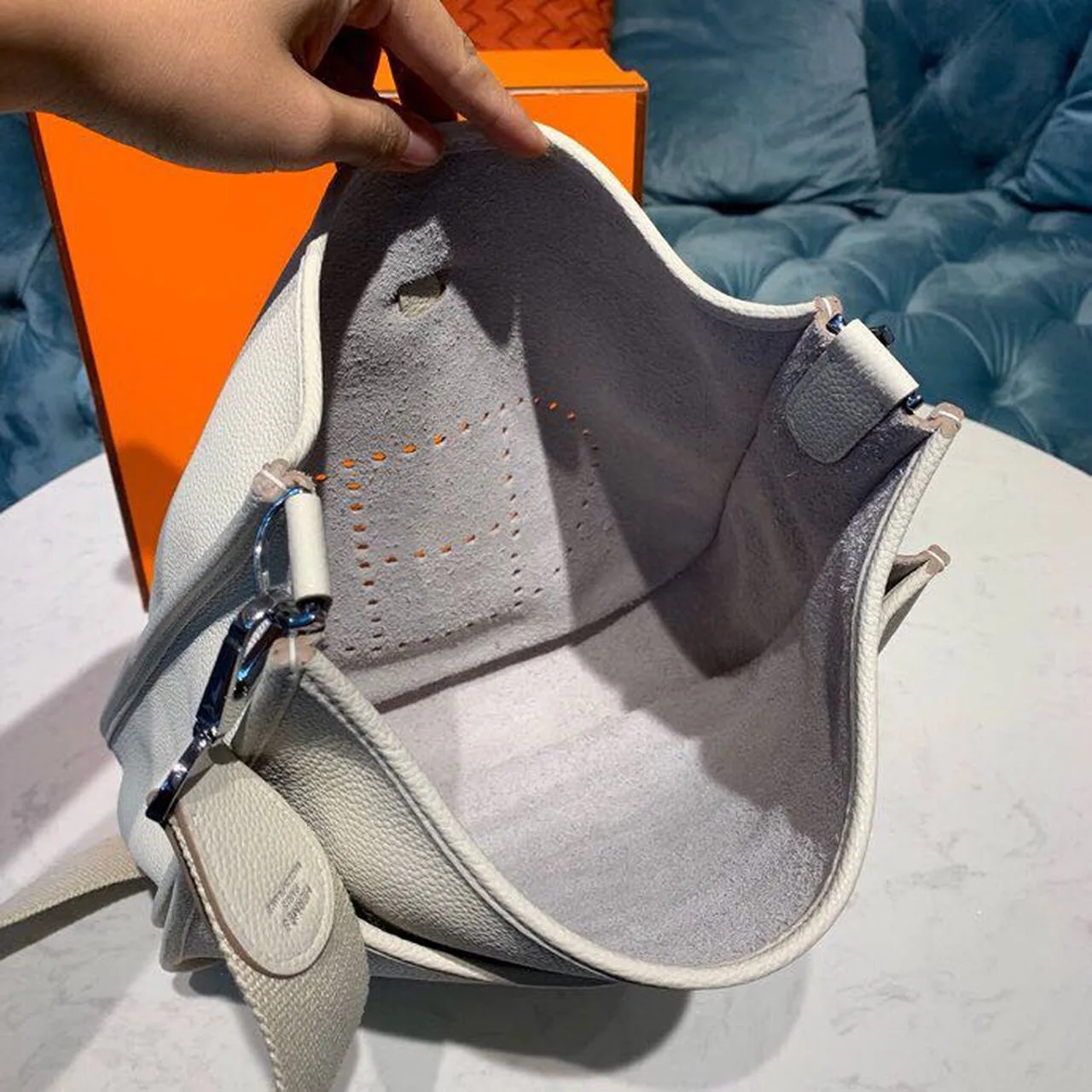 Hermes Evelyne III GM Bag White / - Image 10