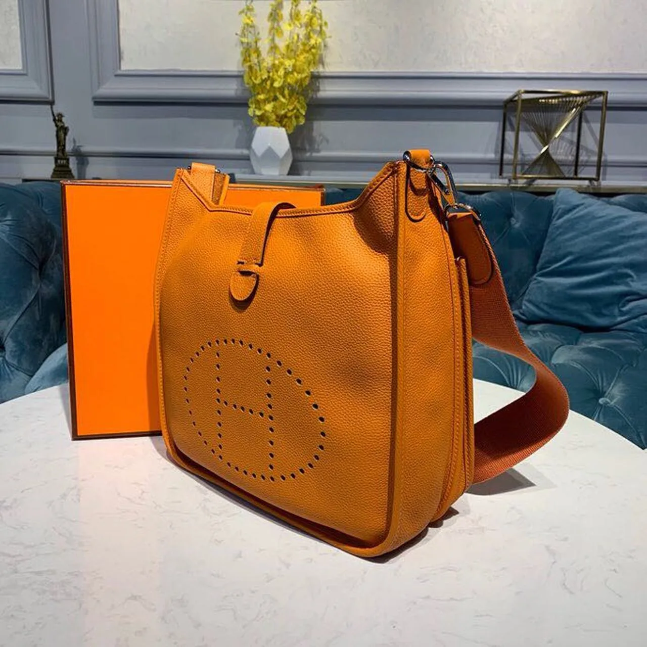 Hermes Evelyne III GM Bag Orange / - Image 3