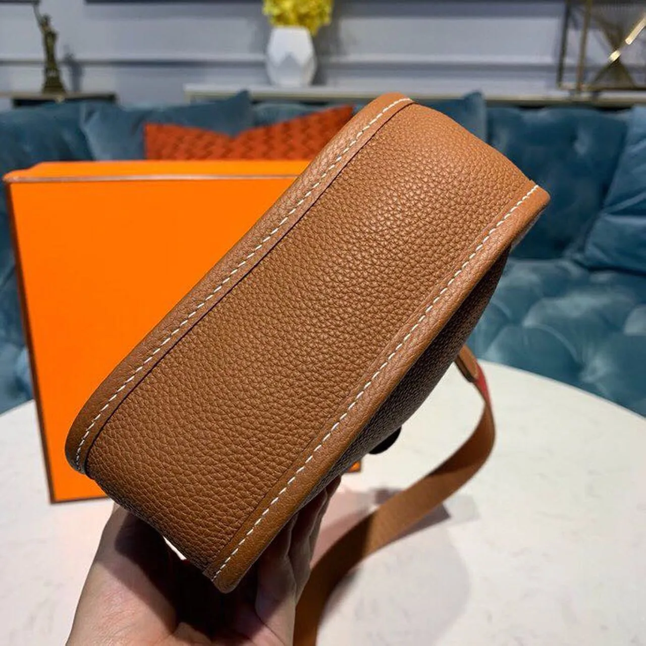 Hermes Mini Evelyne Brown / - Image 6