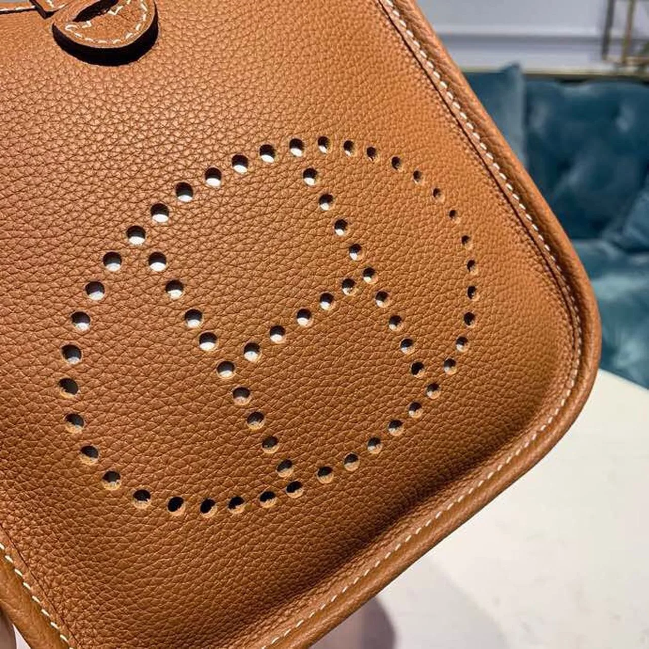 Hermes Mini Evelyne Brown / - Image 5