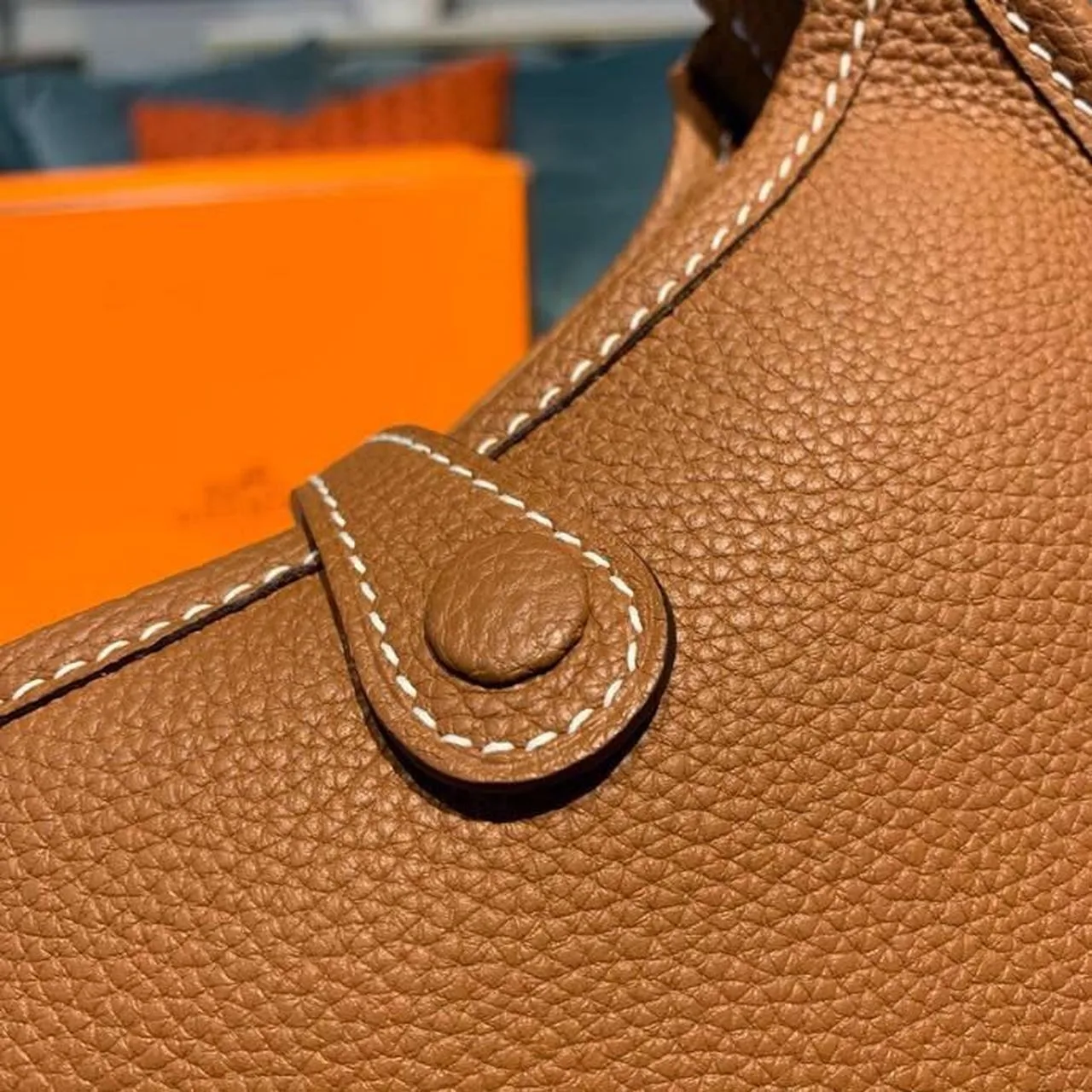 Hermes Mini Evelyne Brown / - Image 7