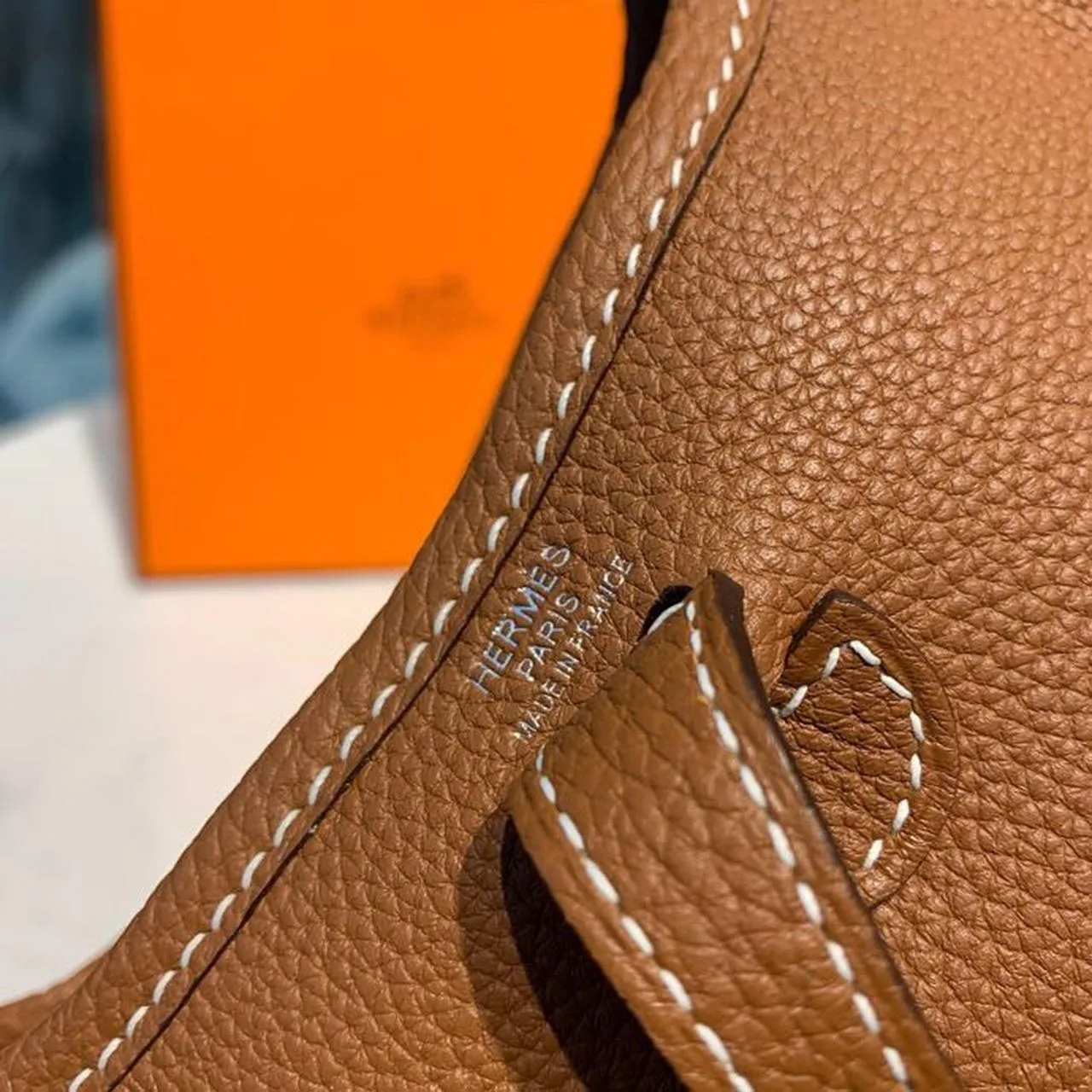 Hermes Mini Evelyne Brown / - Image 10