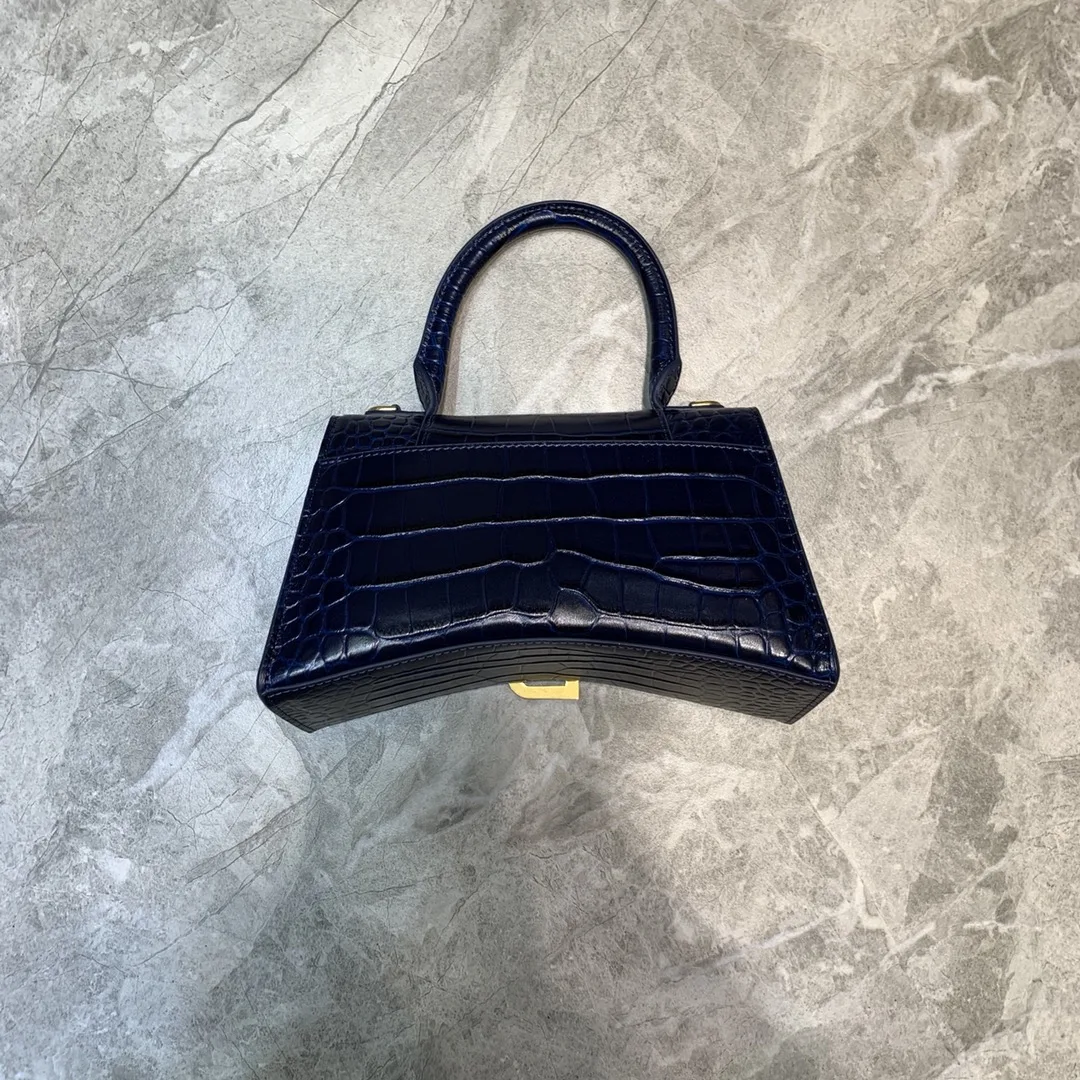 Balenciaga Hourglass Small Handbag In Dark Blue - Image 3