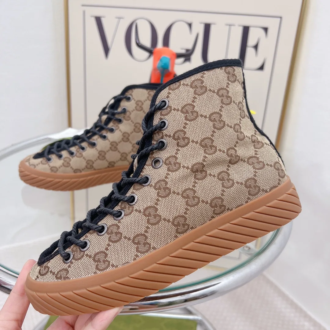Gucci Women’s High-Top Maxi GG Sneaker Grey - Image 4