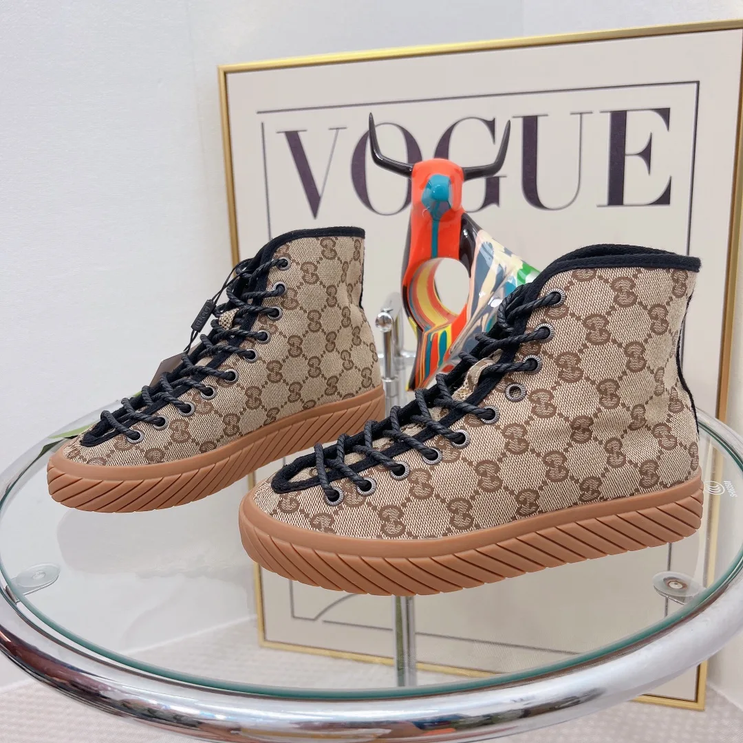 Gucci Women’s High-Top Maxi GG Sneaker Grey - Image 8