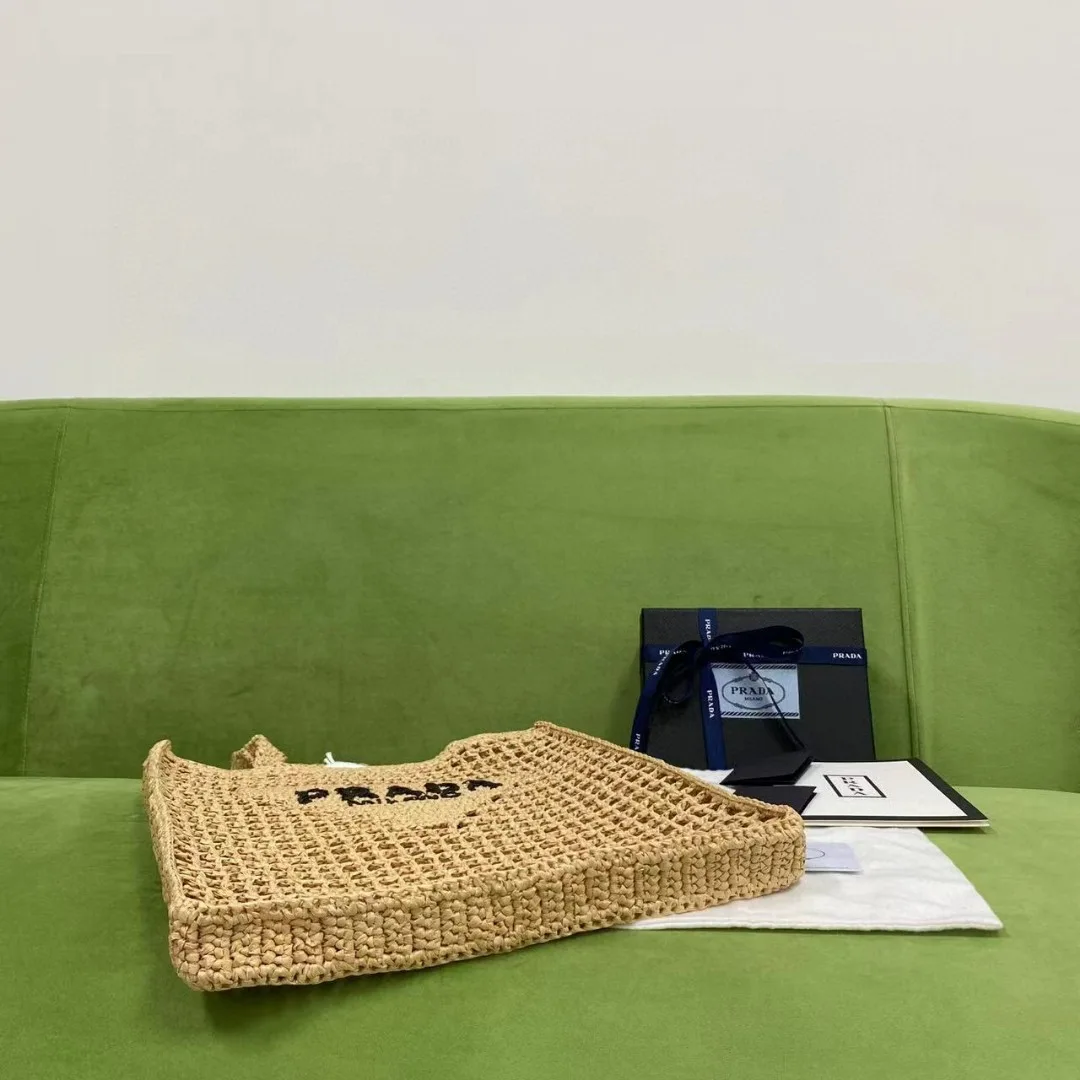 Alternative view of Prada Raffia Tote Bag Beige