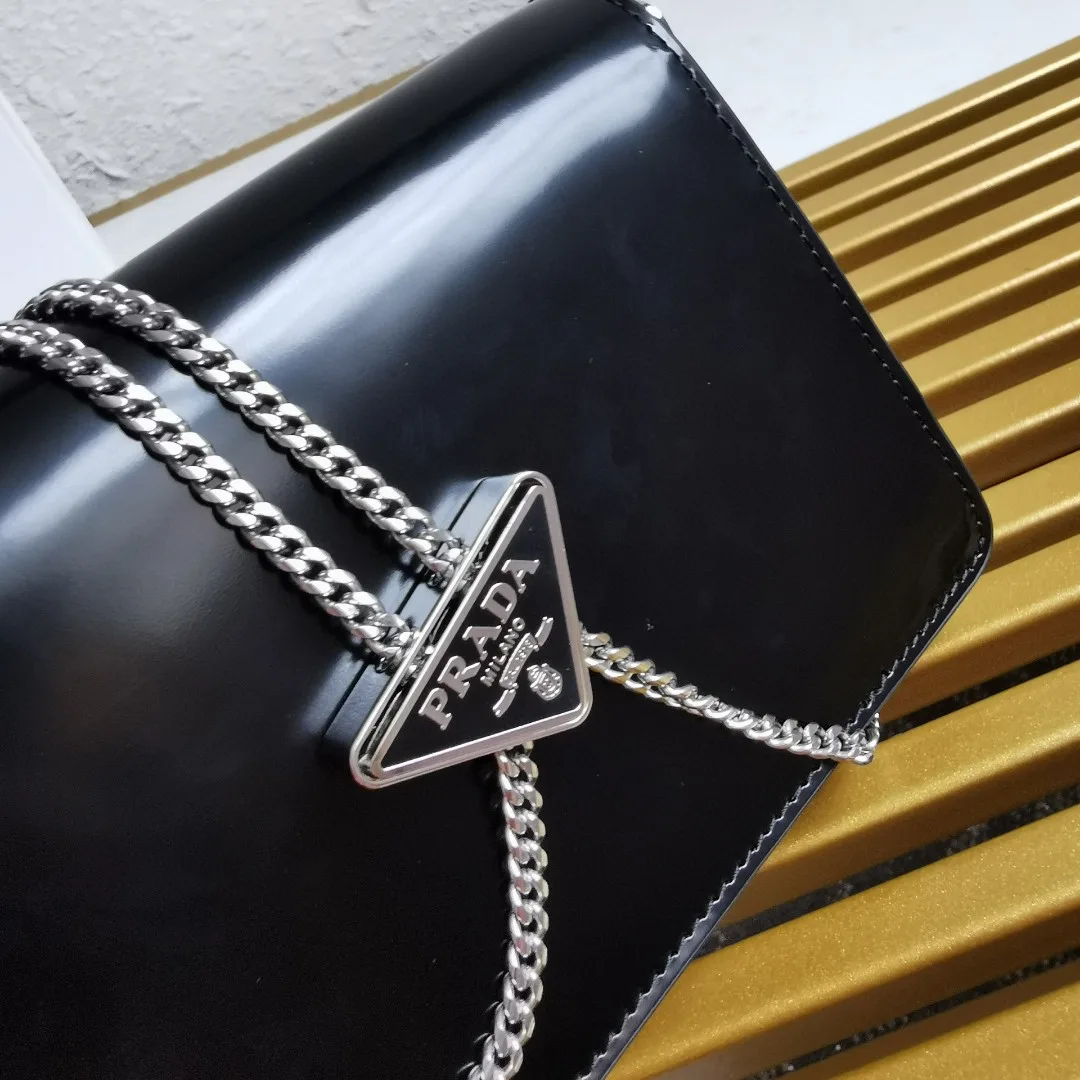 Alternative view of Prada Brushed Shoulder Bag Black