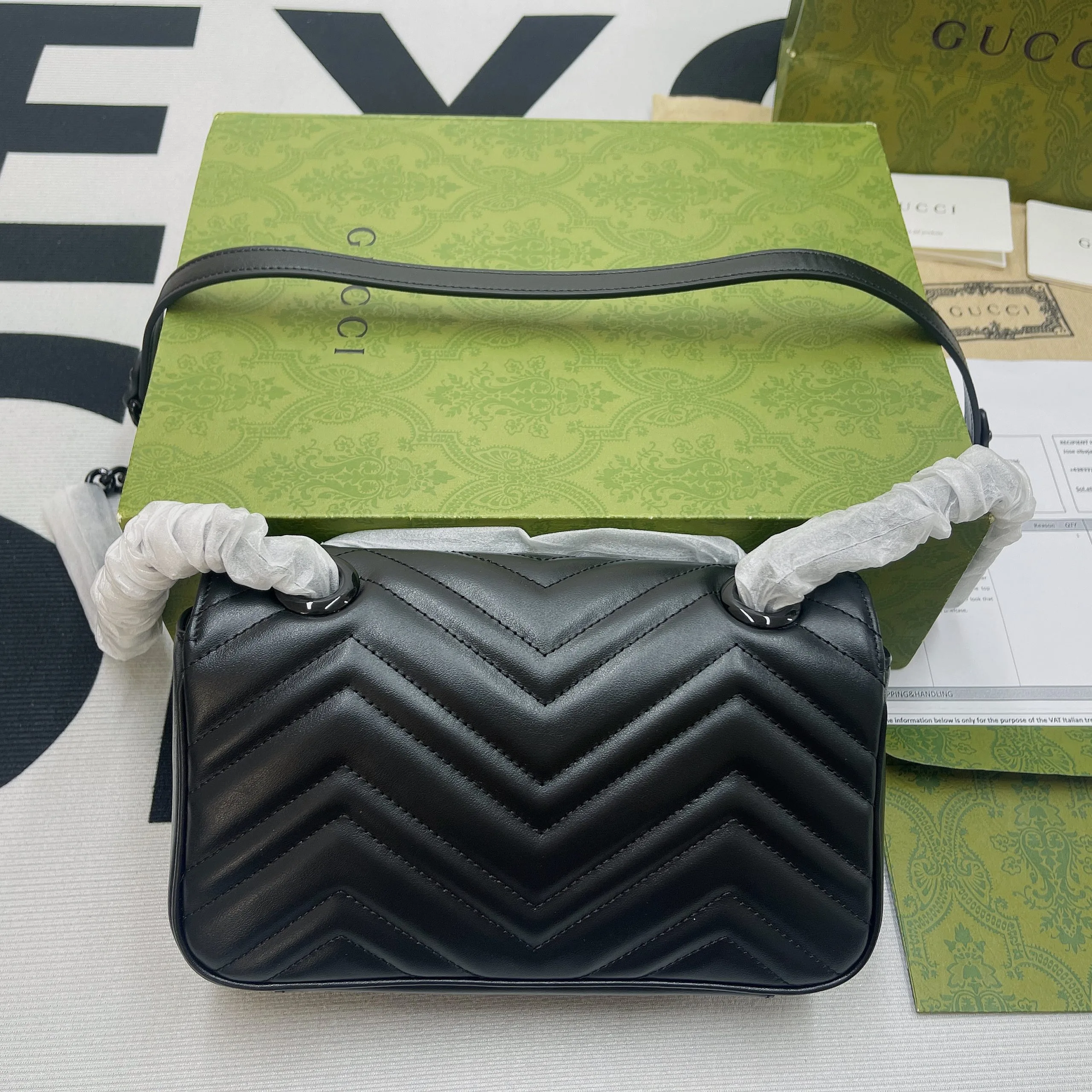 Gucci Marmont Matelassé Mini Bag White / GG - Image 8