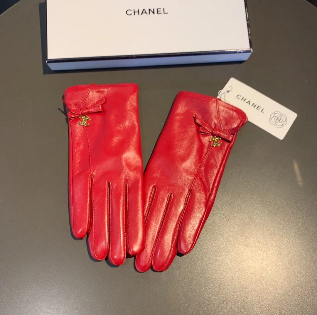 Chanel Gloves In Red - Image 6
