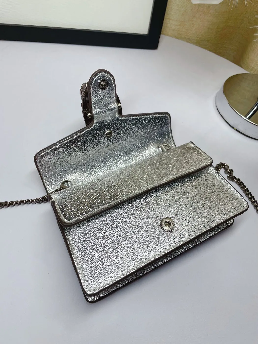 Gucci Dionysus Super Mini Bag Silver - Image 3