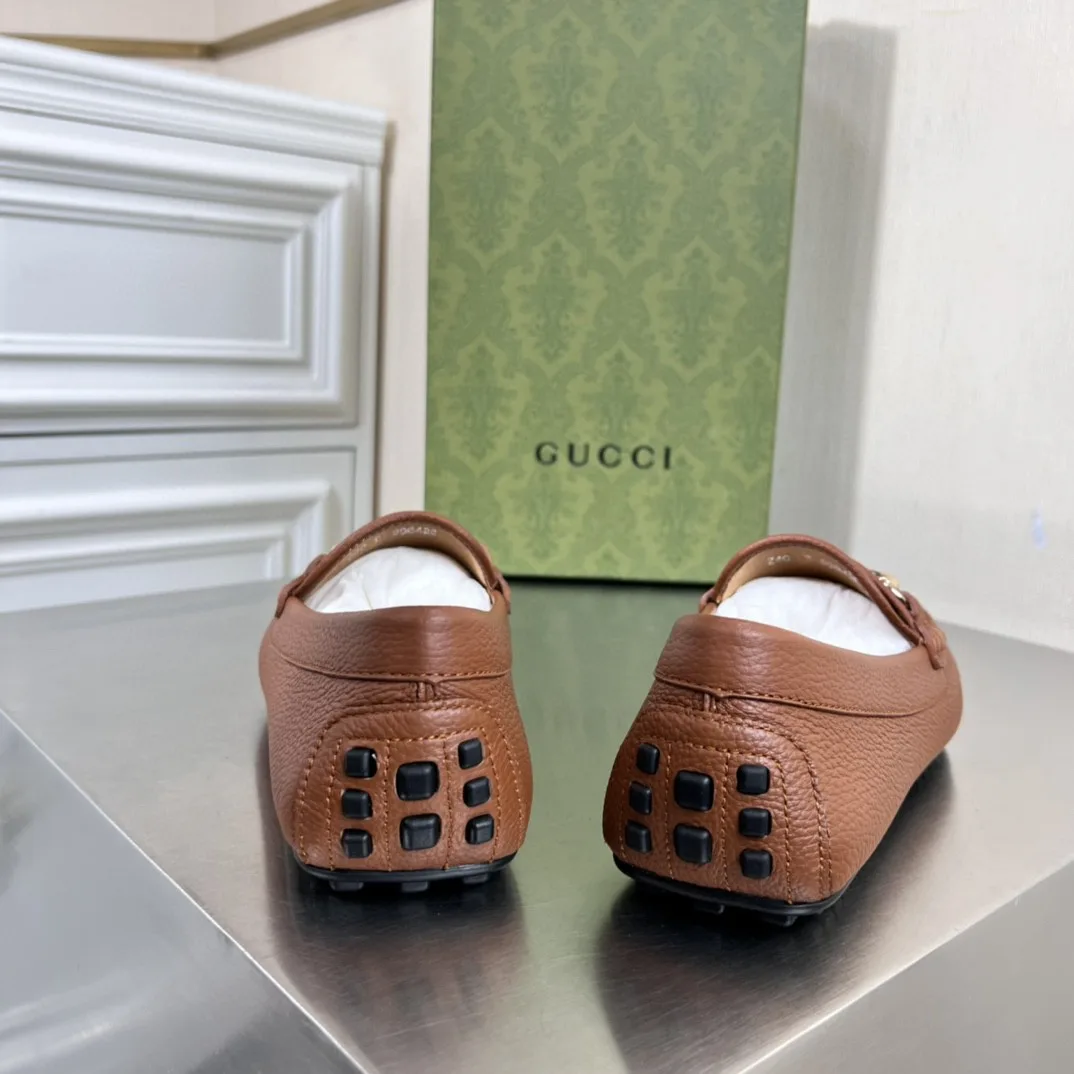 Gucci Men’s Loafers With Web Details Brown - Image 5