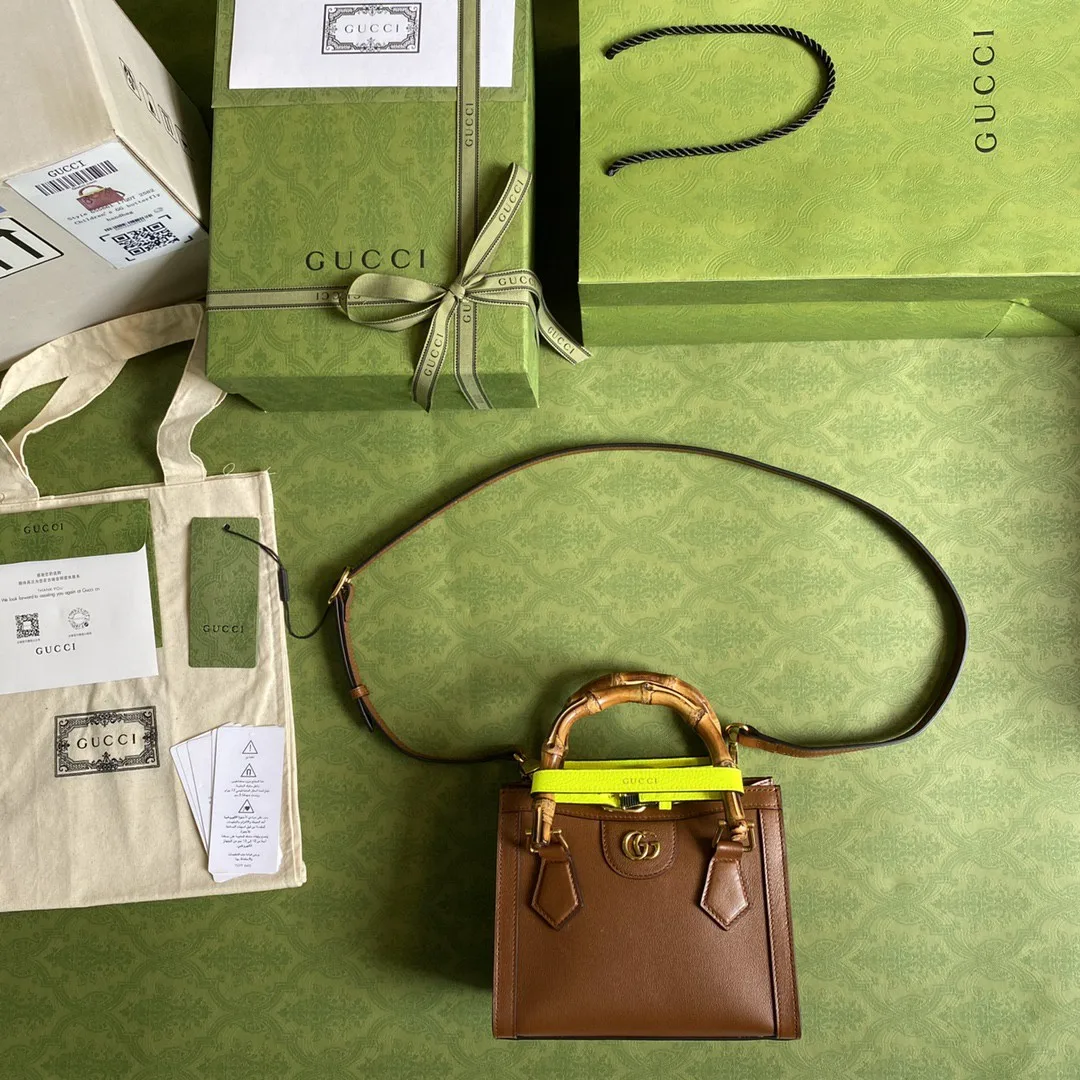 Gucci Diana Mini Tote Bag Brown / GG - Image 10