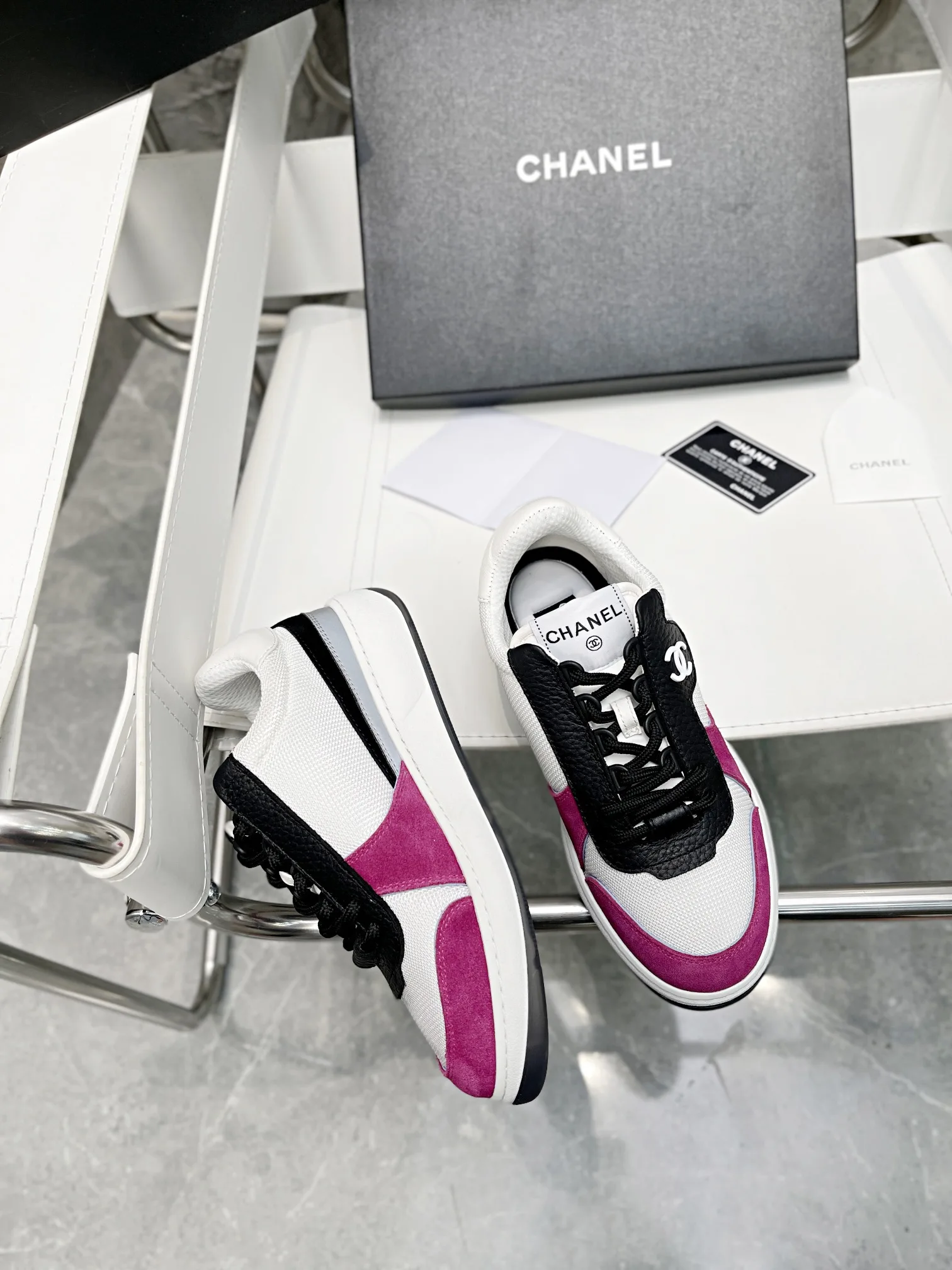 Chanel Sneakers White/Rosy , Shoes - Image 4