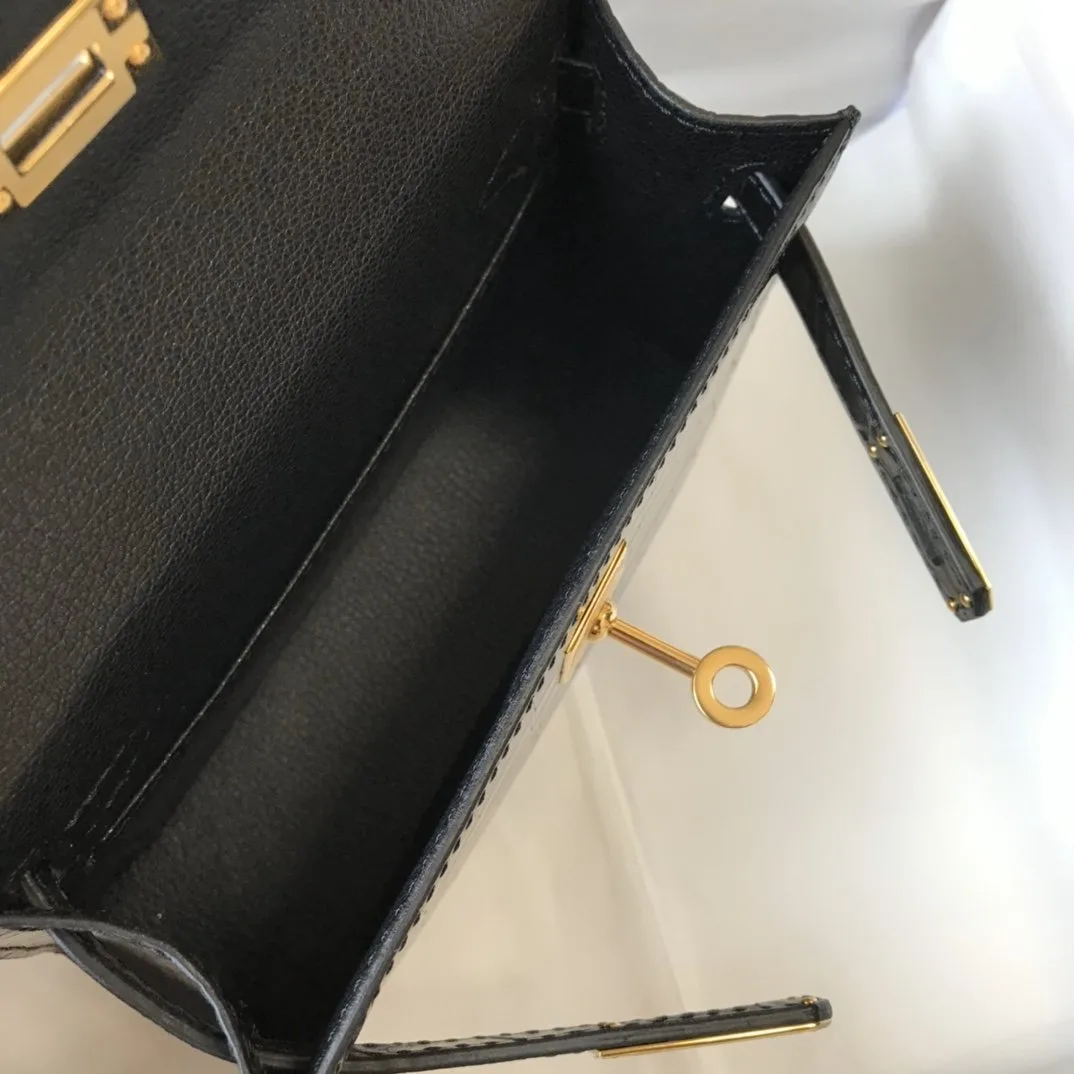 Hermes Kelly Black Gold Toned Hardware / - Image 5