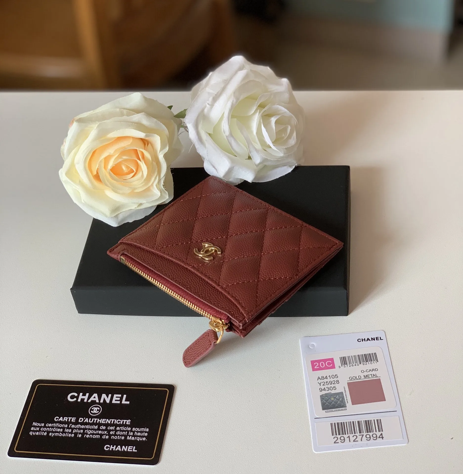 Chanel Flat Card Holder Purple Bag / - Image 5