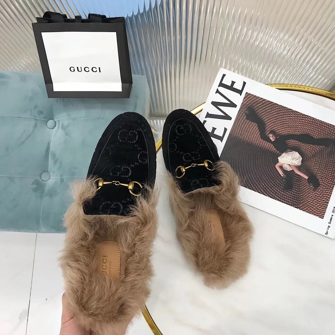 Gucci Women’s Princetown Slipper Mules By Velvet Black - Image 5