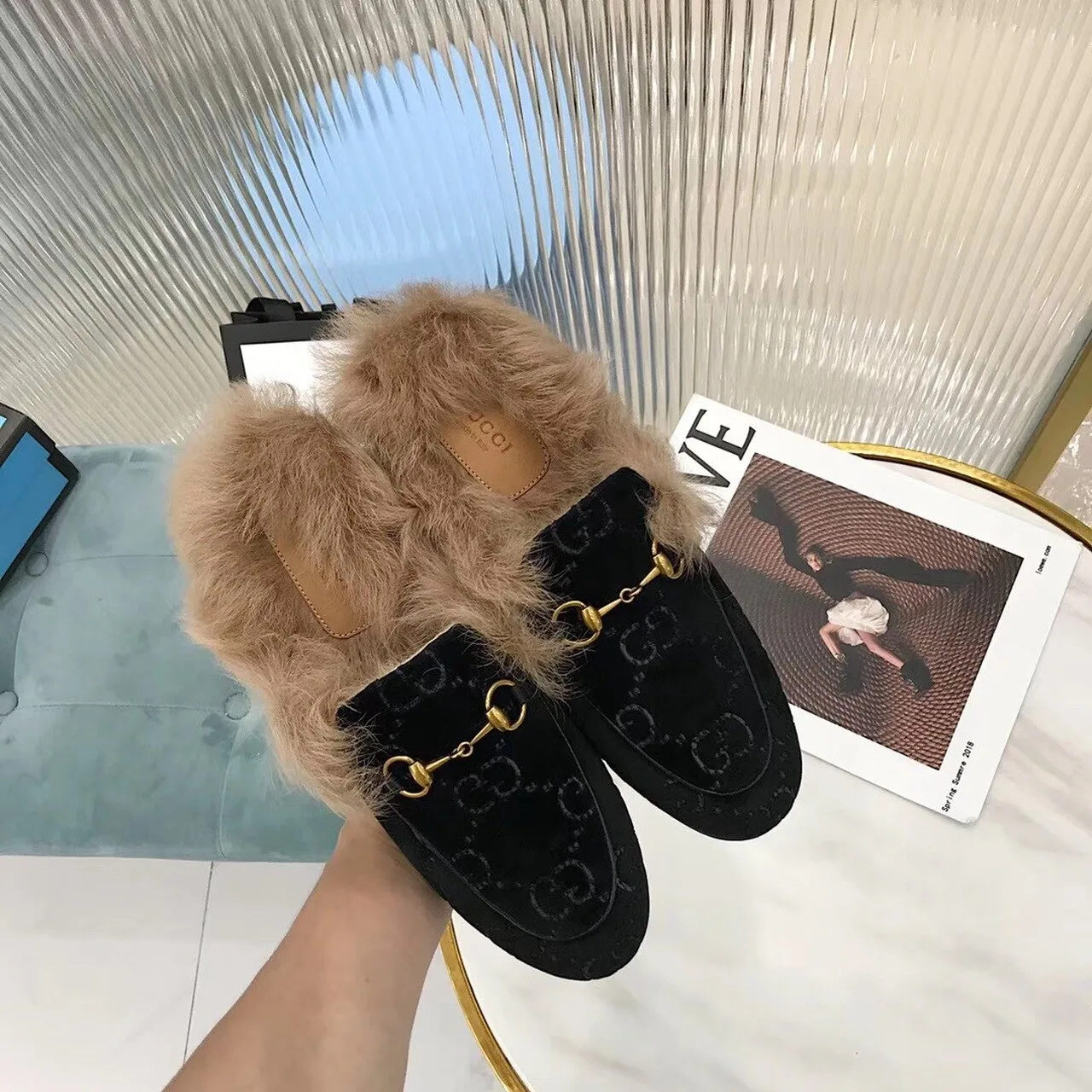 Gucci Women’s Princetown Slipper Mules By Velvet Black - Image 9