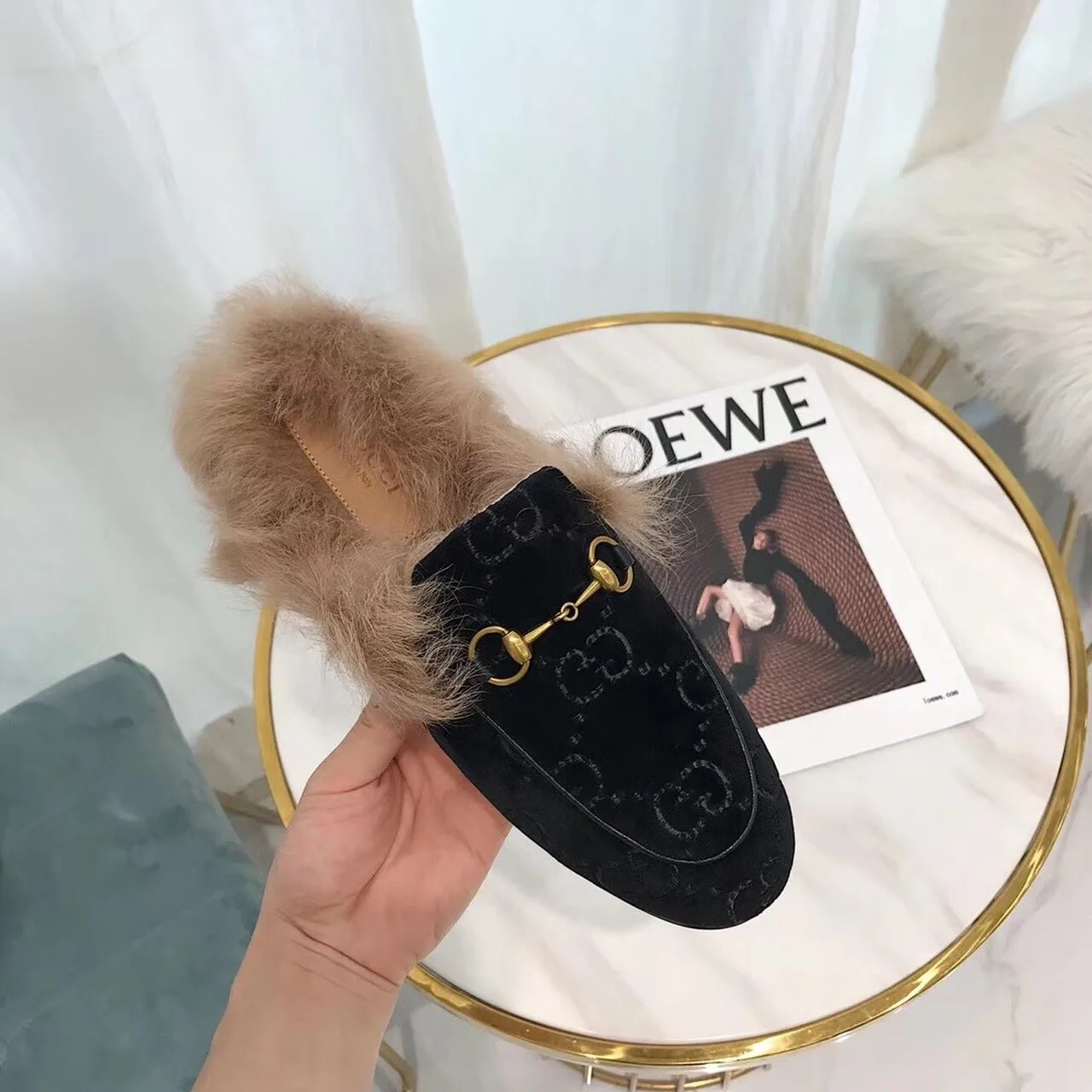 Gucci Women’s Princetown Slipper Mules By Velvet Black - Image 7
