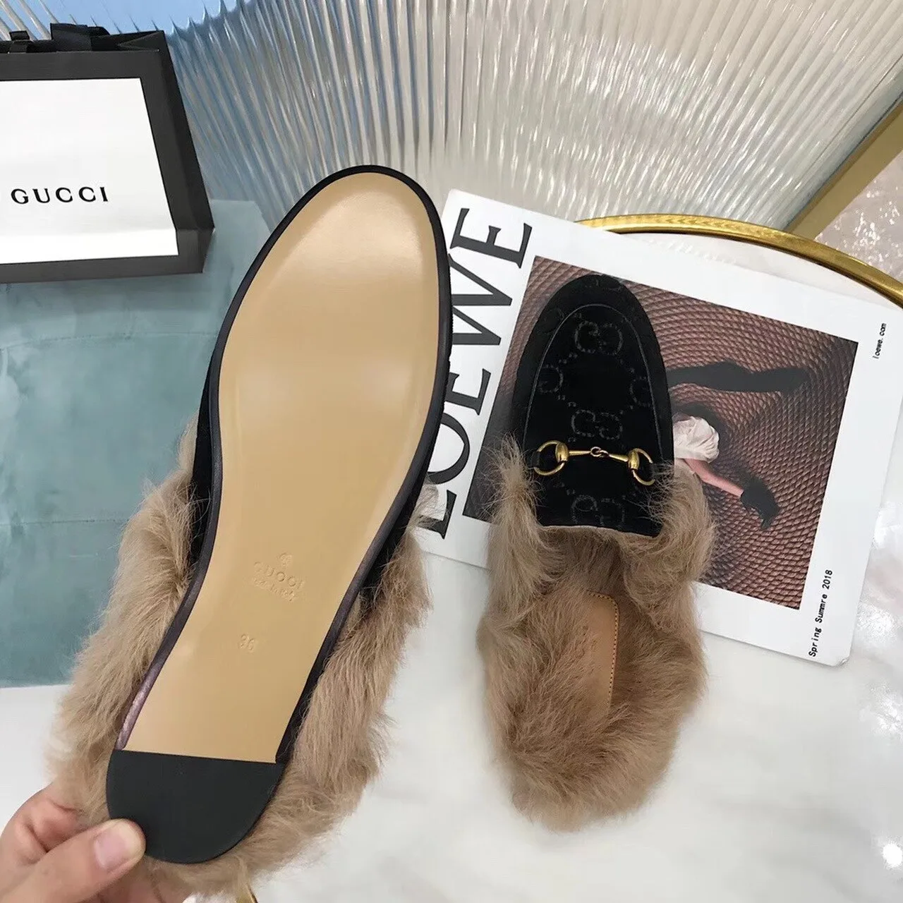 Gucci Women’s Princetown Slipper Mules By Velvet Black - Image 8