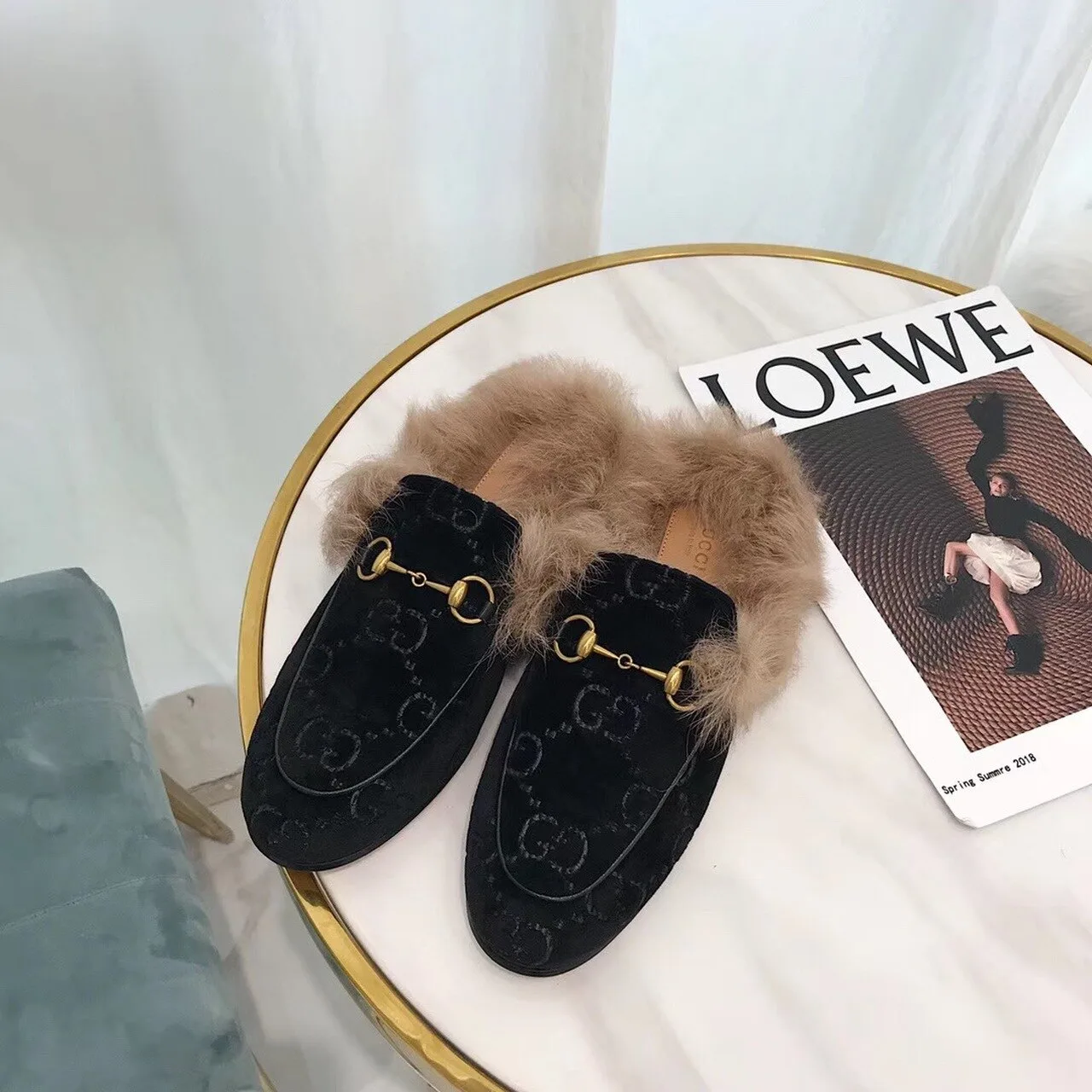 Gucci Women’s Princetown Slipper Mules By Velvet Black - Image 6
