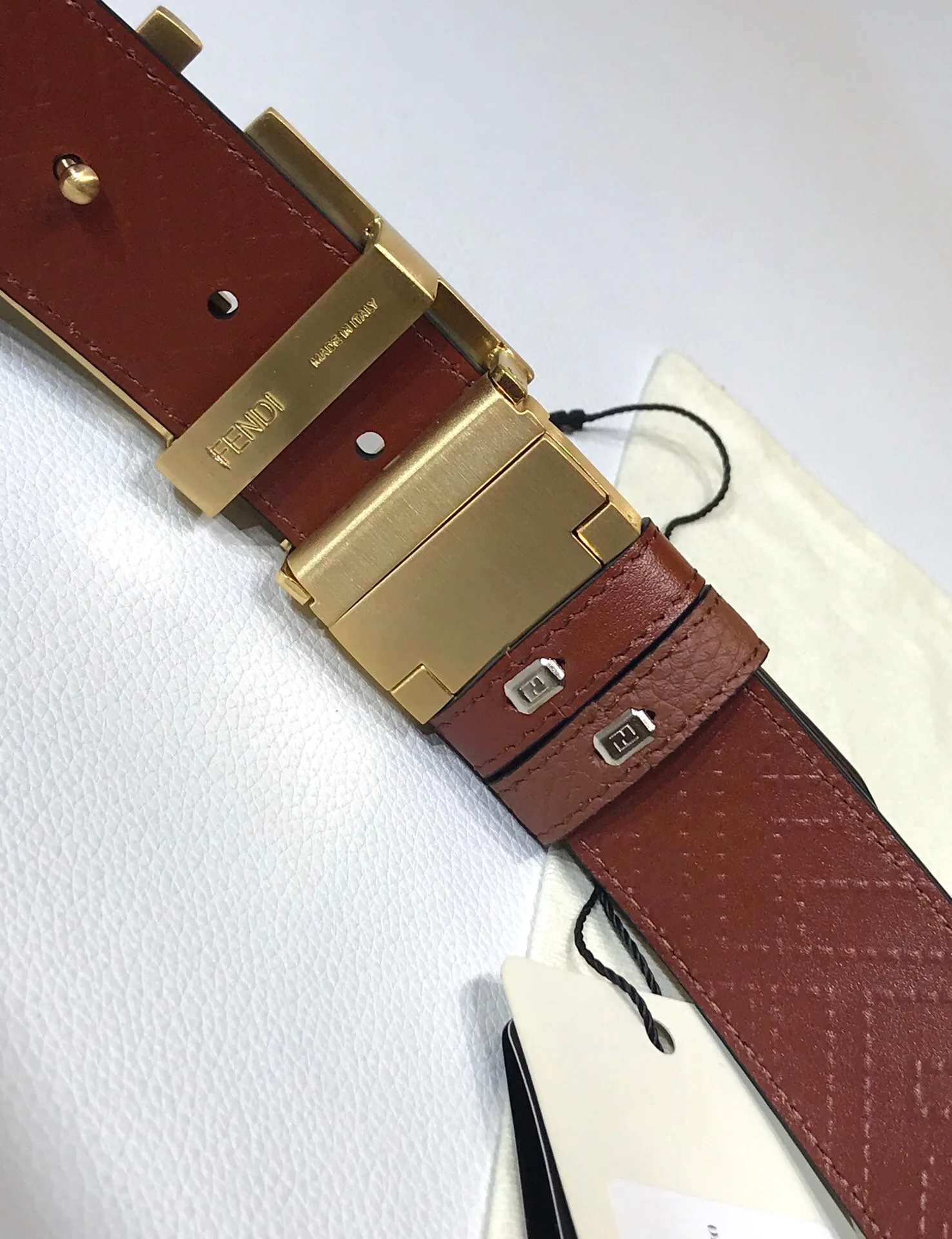 Fendi Belt Brown FF Women Belt 7C034470 - Image 5