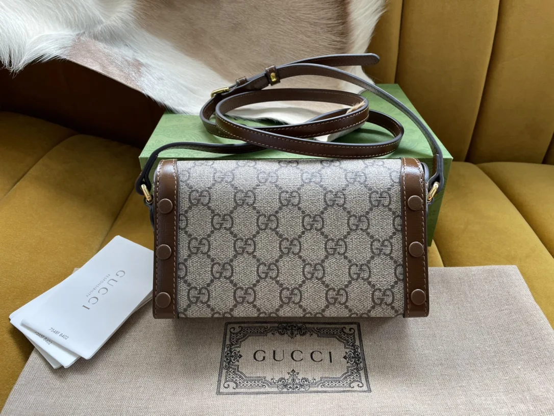 Gucci Children’s Horsebit 1955 Mini Bag Beige - Image 5