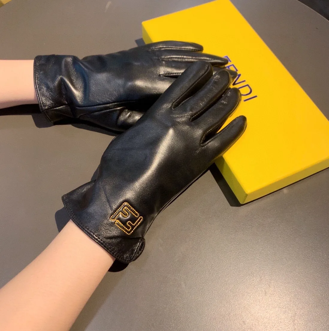 Fendi Gloves In Black - Image 6
