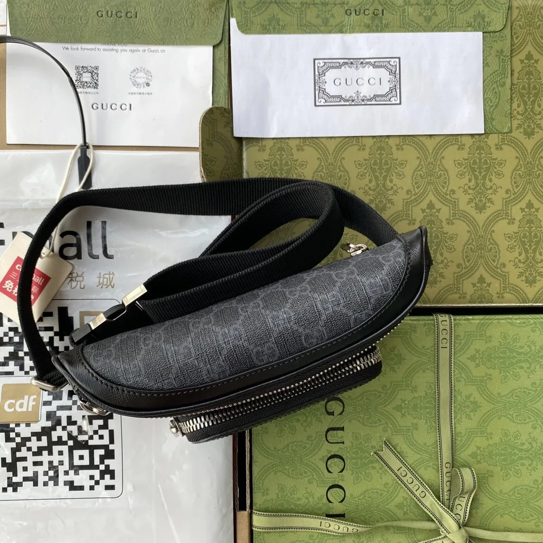 Gucci Belt Bag With Interlocking G Black GG Supreme Canvas / - Image 7