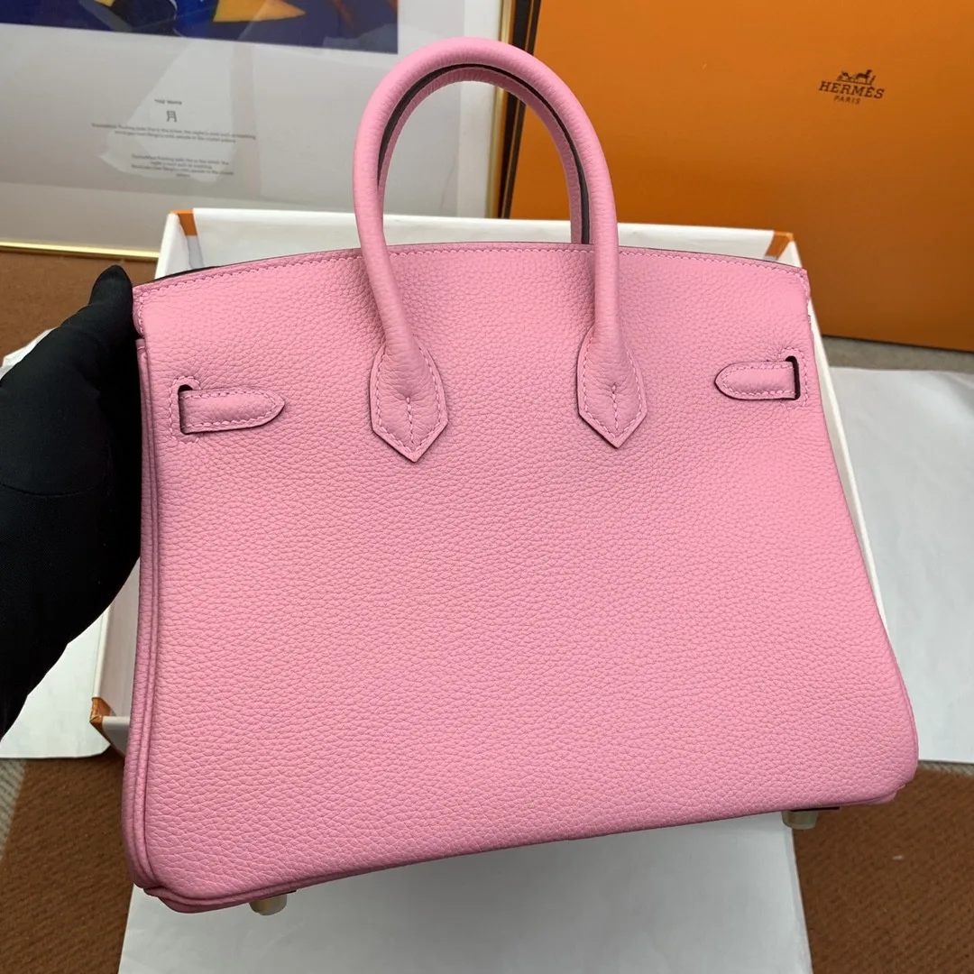 Hermes Birkin Top Handle Bag / Nata Swift Pink Gold Hardware - Image 4