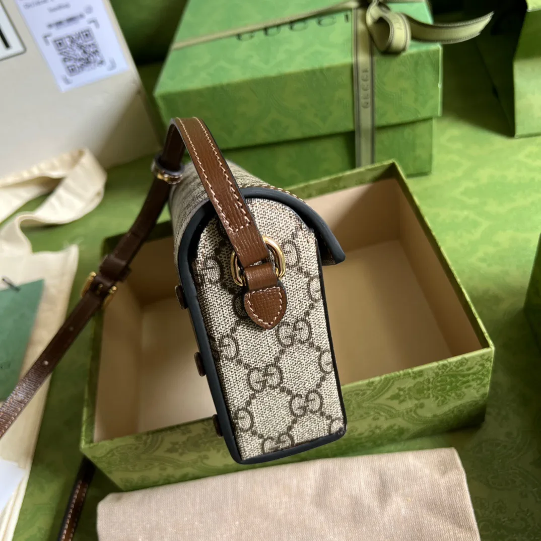 Gucci Horsebit 1955 Mini Bag Beige / GG - Image 10