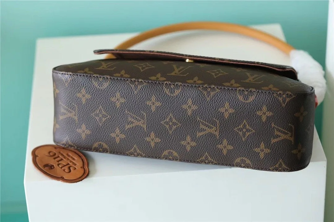 Louis Vuitton Mini Looping Flap Shoulder Bag Monogram / Brown LV - Image 4