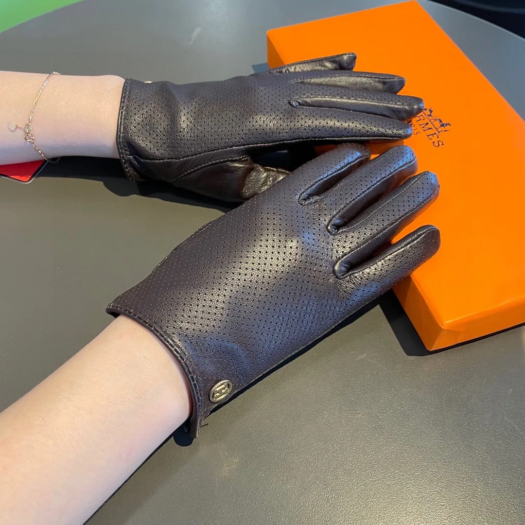 Hermes Soya Gloves In Dark Purple - Image 7