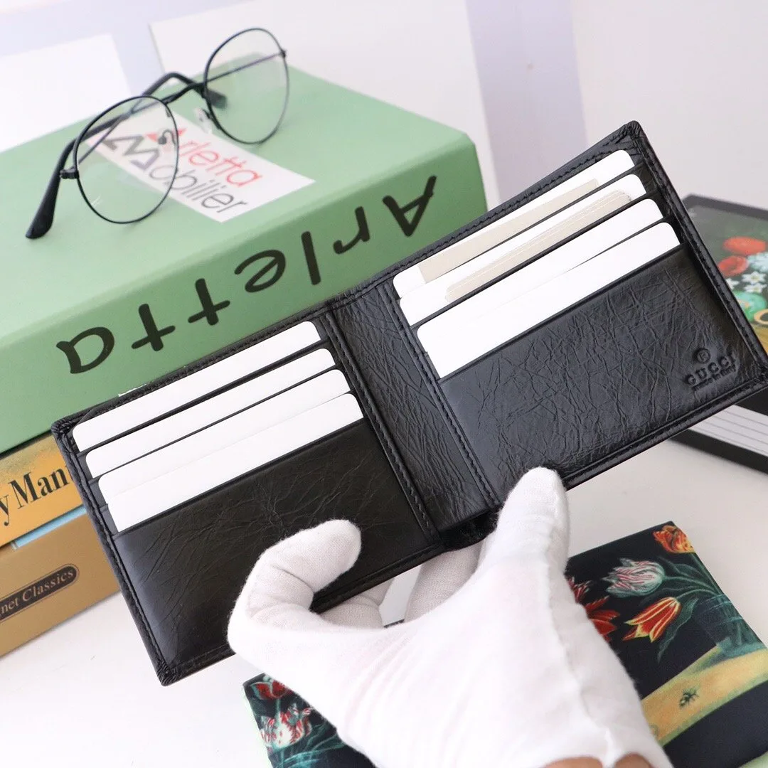 Gucci Bi-Fold Wallet Black with Interlocking G / - Image 6