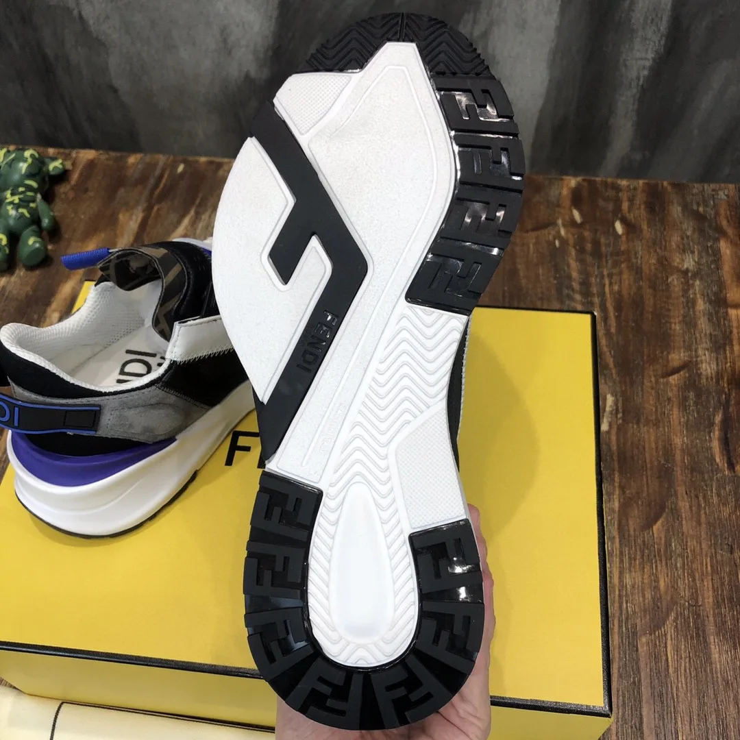 Fendi Flow Sneakers Blue 7E1453 - Image 9