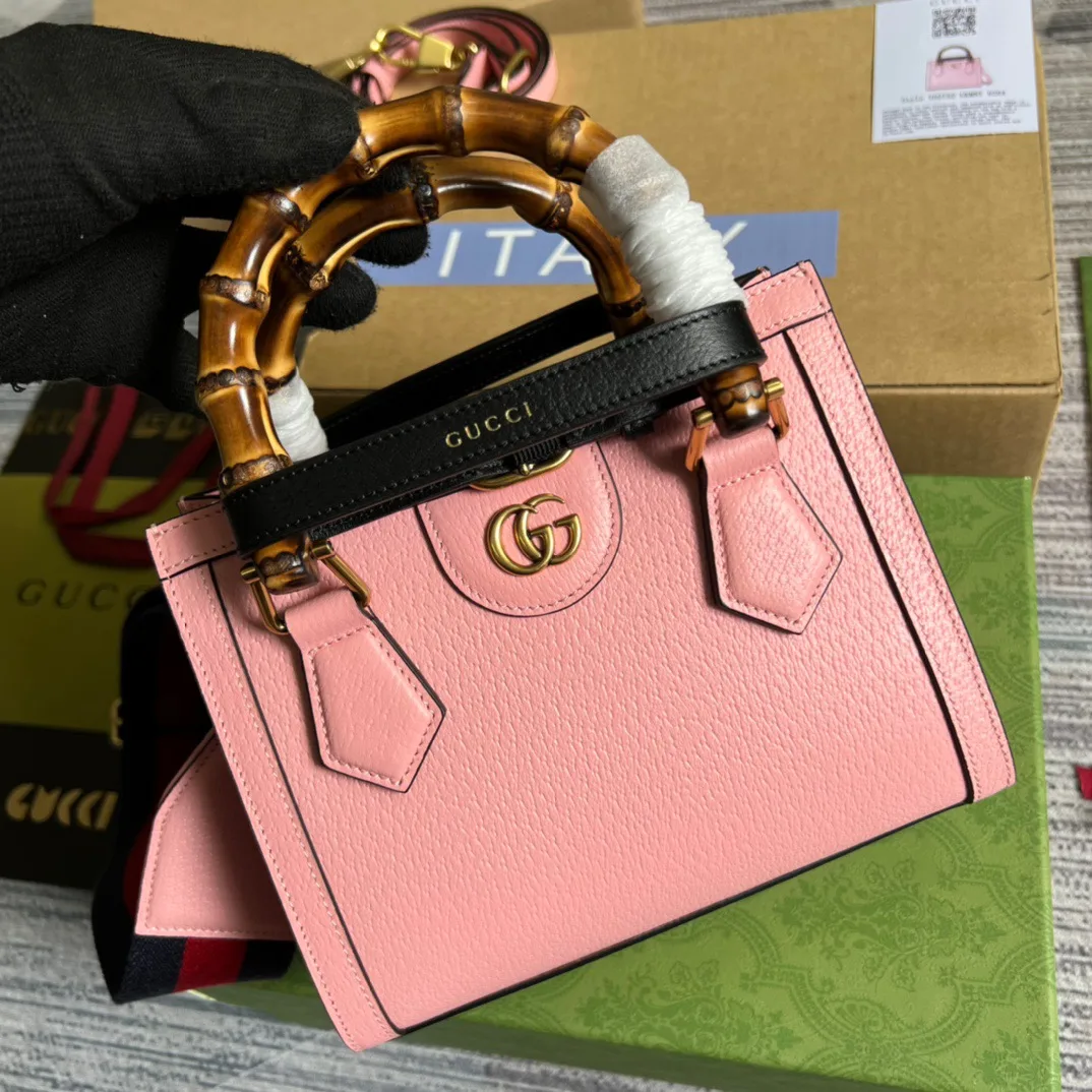 Gucci Diana Mini Tote Bag Pink - Image 3
