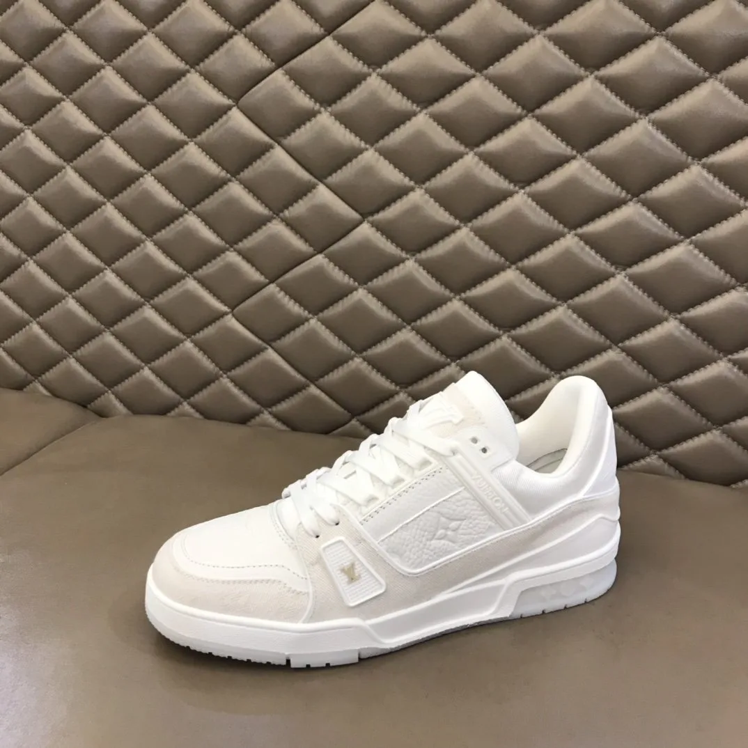 Louis Vuitton Trainer Sneaker Monogram Patent Canvas White Virgil Abloh LV 1A9G53 - Image 8