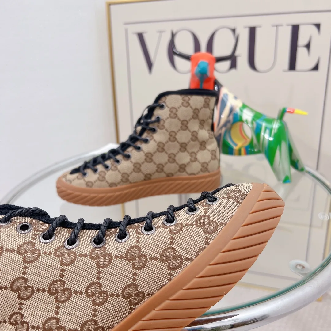 Gucci Women’s High-Top Maxi GG Sneaker Grey - Image 6